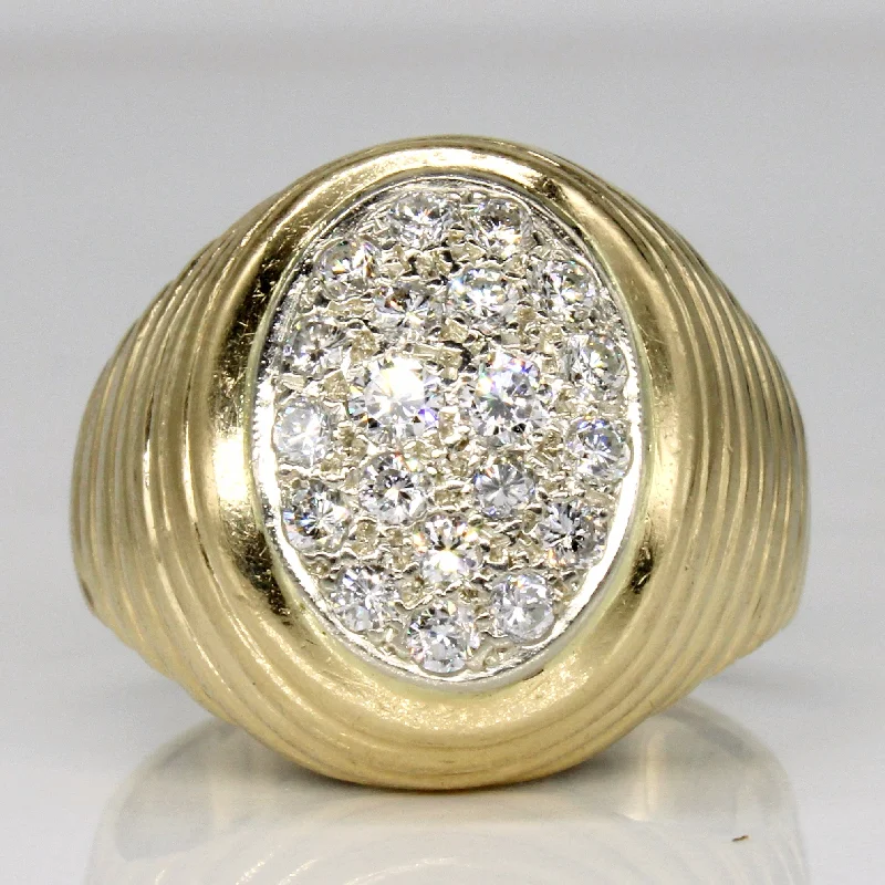 custom gold rings -custom gold rings -Pave Set Diamond Ring | 0.85ctw | SZ 11.5 |