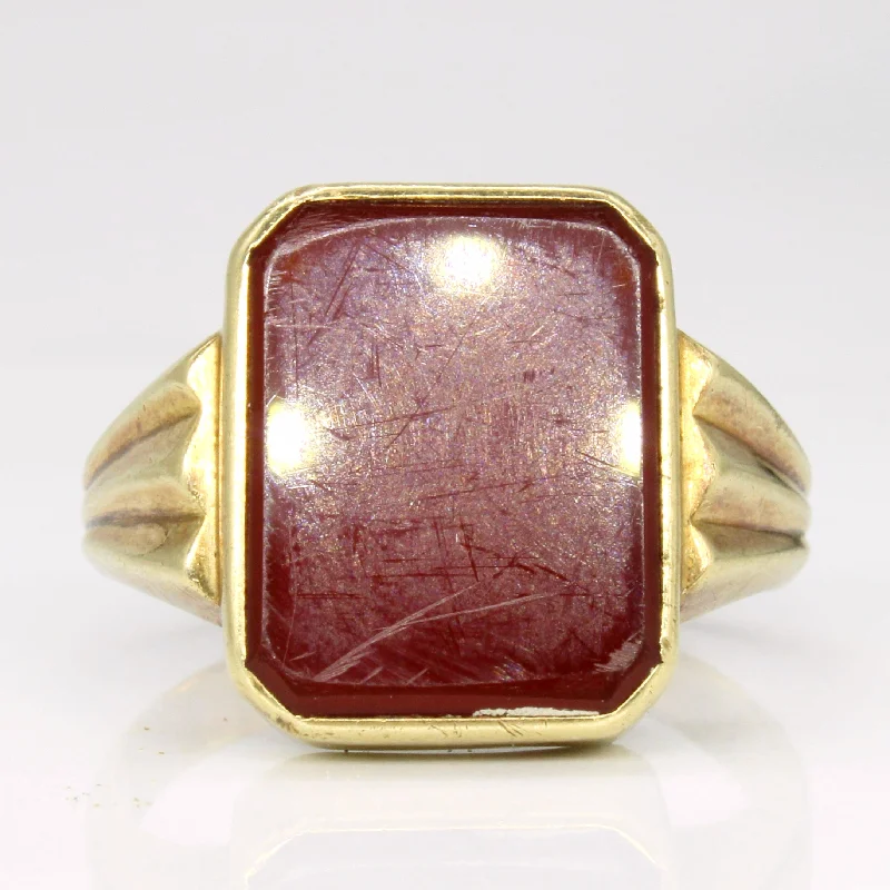 luxury gold rings -luxury gold rings -Agate Signet Ring | 5.00ct | SZ 9.25 |