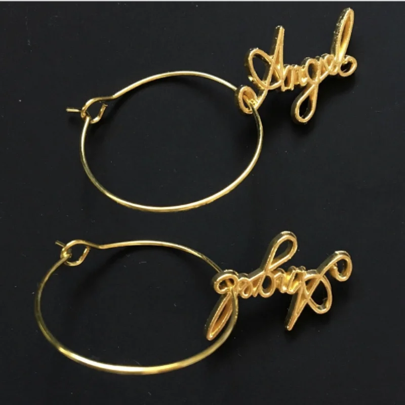 trendy ear climbers for women -trendy ear climbers for women -ANGEL HOOP EARRINGS