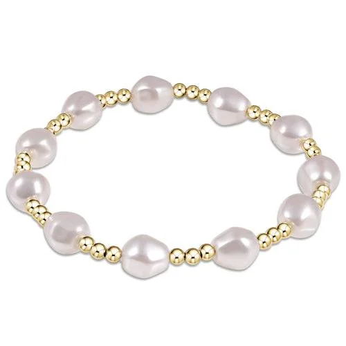 simple bangle bracelets for women -simple bangle bracelets for women -Enewton Extends - Admire Gold 3mm Bead Bracelet - Pearl