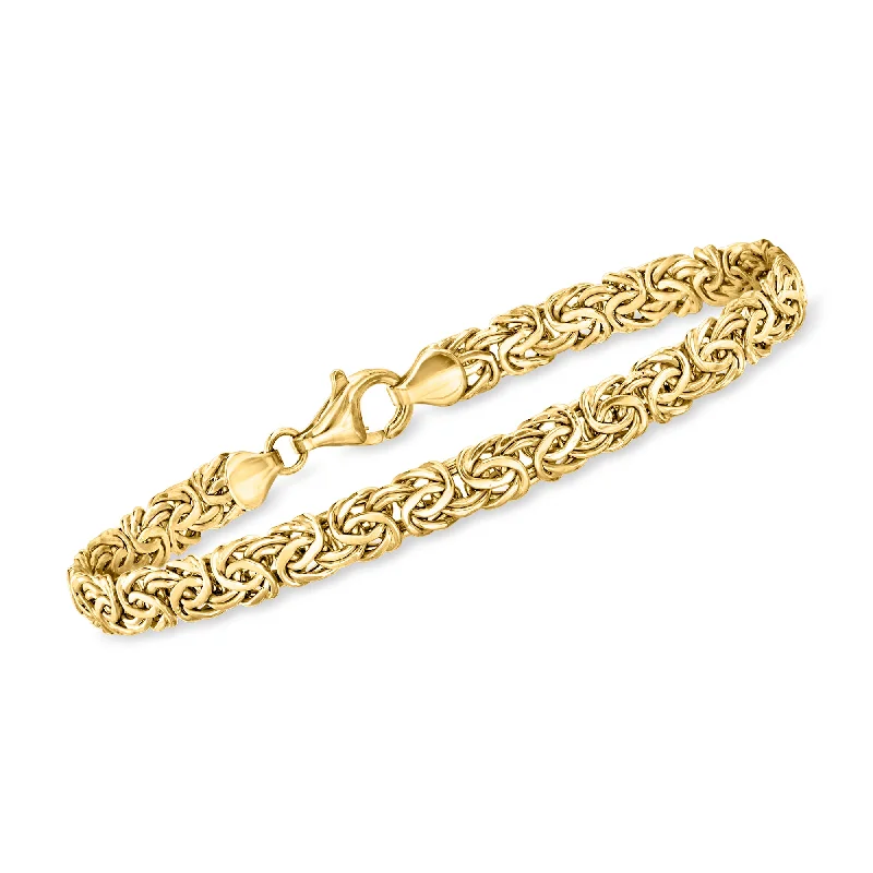 minimalistic bracelets for women -minimalistic bracelets for women -Ross-Simons 18kt Yellow Gold Byzantine Bracelet