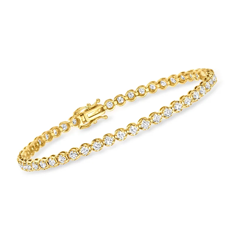 elegant tennis bracelets for women -elegant tennis bracelets for women -Ross-Simons Diamond Tennis Bracelet in 14kt Yellow Gold