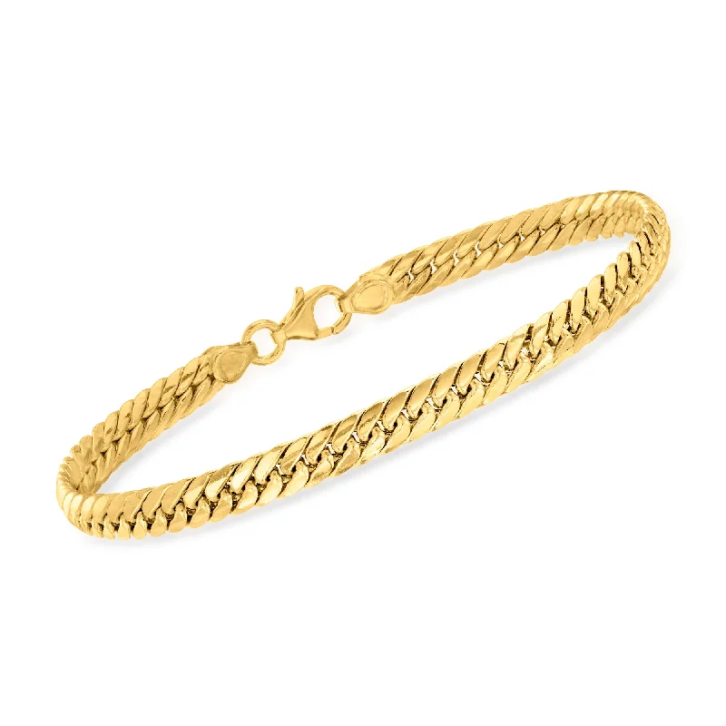 women’s statement bangles -women’s statement bangles -Ross-Simons Italian 14kt Yellow Gold Cuban-Link Bracelet