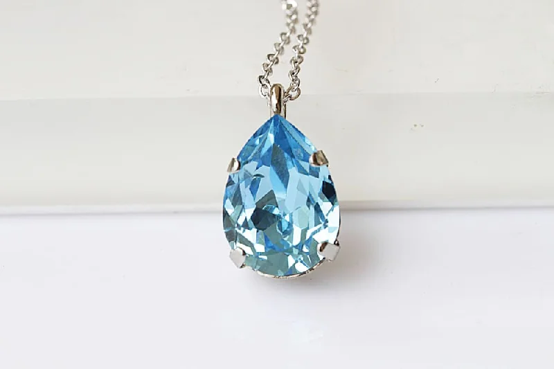 elegant pendant necklaces for women -elegant pendant necklaces for women -AQUAMARINE NECKLACE