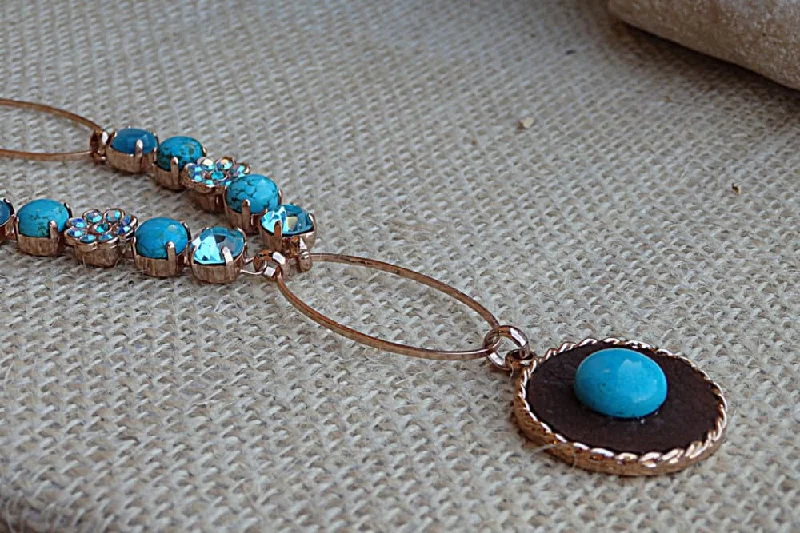 trendy gold necklaces for women -trendy gold necklaces for women -Turquoise necklace