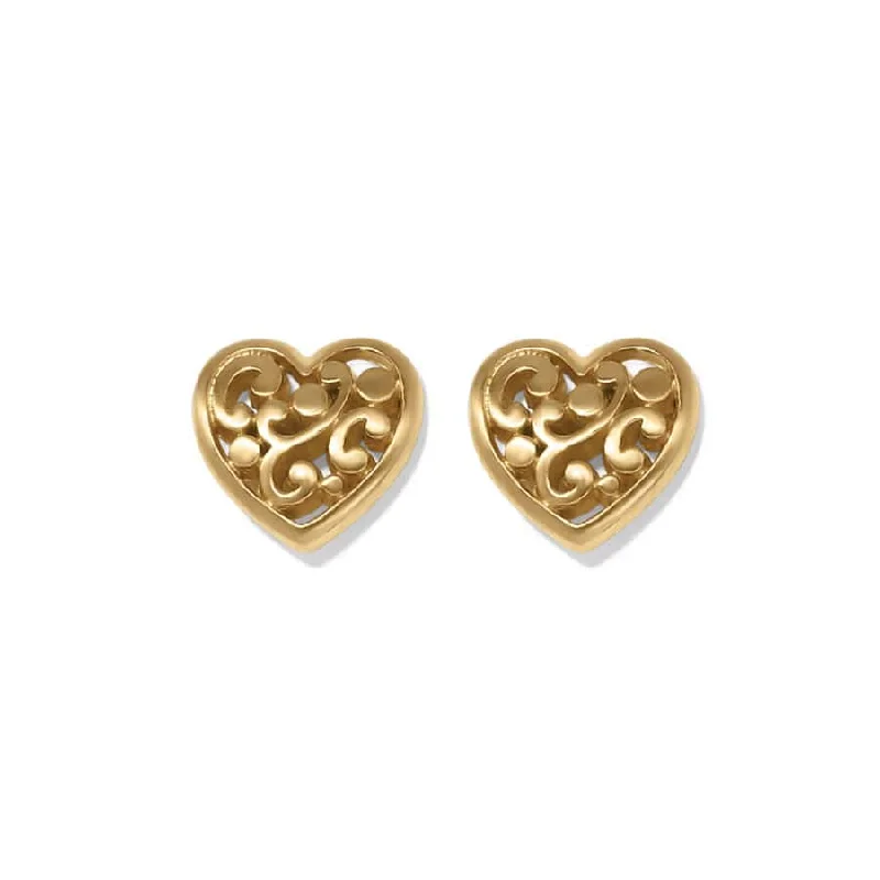 custom gold earrings for women -custom gold earrings for women -Contempo Heart Post Earrings - JA9948