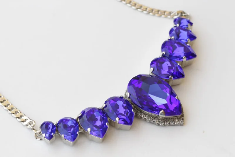 wedding necklaces for women -wedding necklaces for women -MAJESTIC BLUE NECKLACE