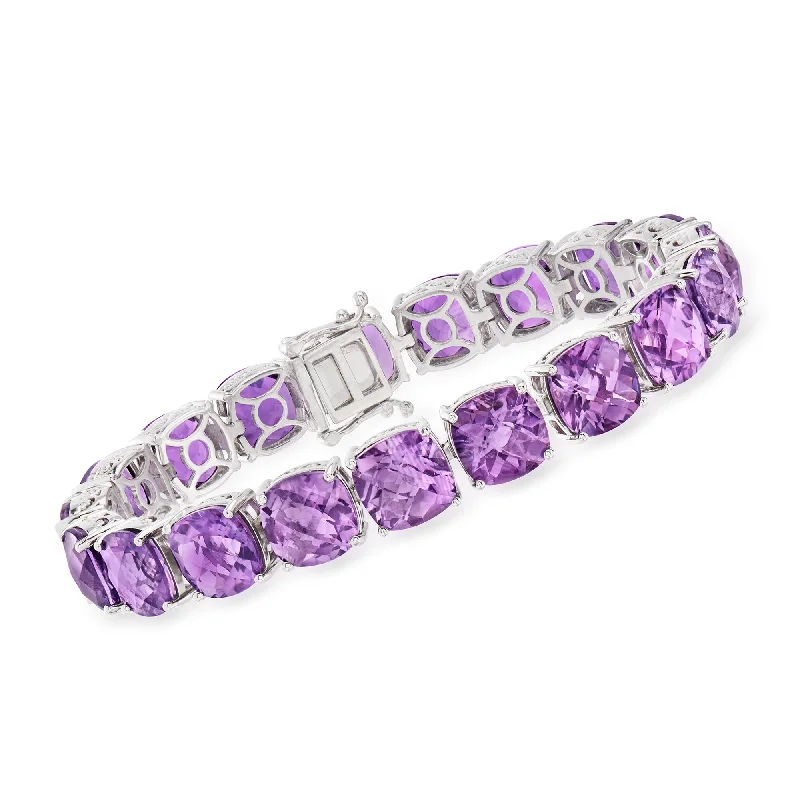 diamond bangle bracelets for women -diamond bangle bracelets for women -Ross-Simons Amethyst Tennis Bracelet in Sterling Silver