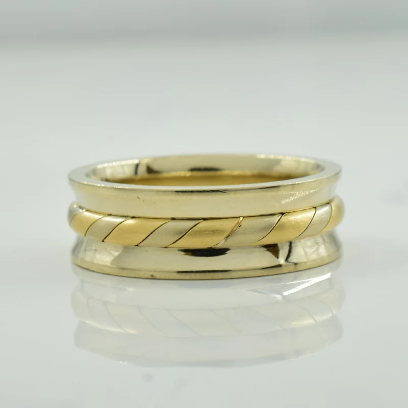 modern rings for women -modern rings for women -14k Two Tone Gold Ring | SZ 10.5 |