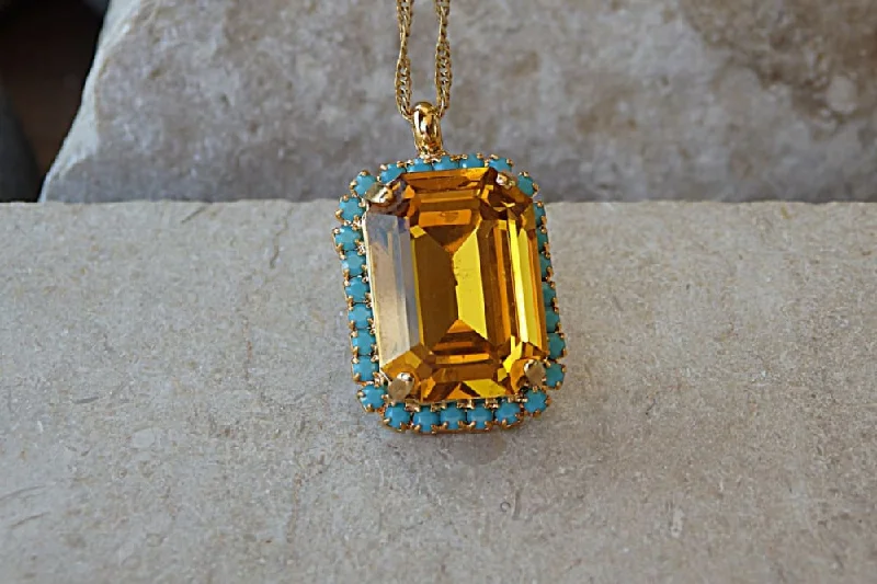 elegant pendant necklaces for women -elegant pendant necklaces for women -Orange and Turquoise Necklace