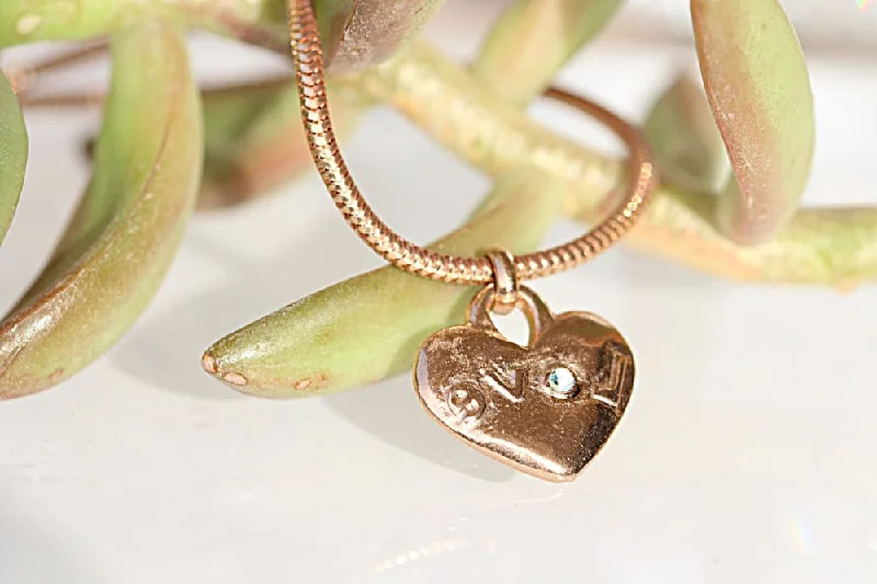 contemporary necklaces for women -contemporary necklaces for women -Rose Gold Heart Necklace