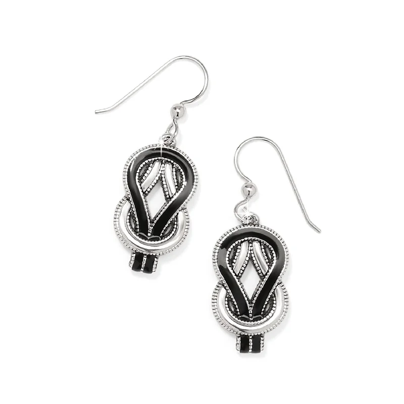 silver dangling earrings for women -silver dangling earrings for women -Interlok Harmony French Wire Earrings - JA0043