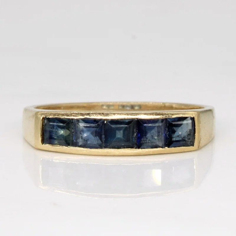 women’s gemstone promise rings -women’s gemstone promise rings -Square Cut Sapphire Ring | 1.00ctw | SZ 7.25 |