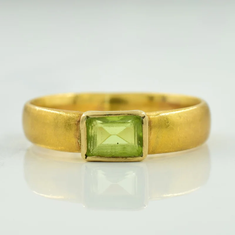 luxury gold rings -luxury gold rings -1919 Birmingham Gold Peridot Ring | 0.50ct | SZ 5.75 |