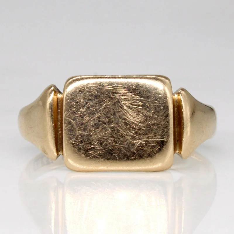 vintage rings for women -vintage rings for women -1923 Birmingham 9k Yellow Gold Signet Ring | SZ 8.5 |