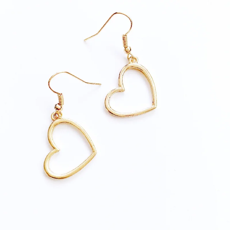 designer earrings for women -designer earrings for women -HEART PENDANT EARRINGS