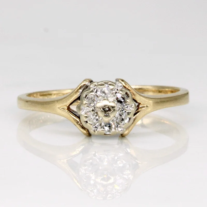 vintage engagement rings for women -vintage engagement rings for women -Diamond Cluster Ring | 0.07ctw | SZ 4.75 |