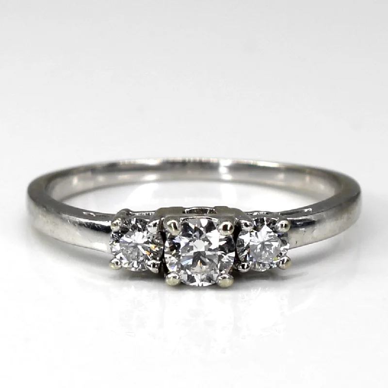 promise rings for women -promise rings for women -Three Stone Diamond Ring | 0.45ctw | SZ 7.25 |