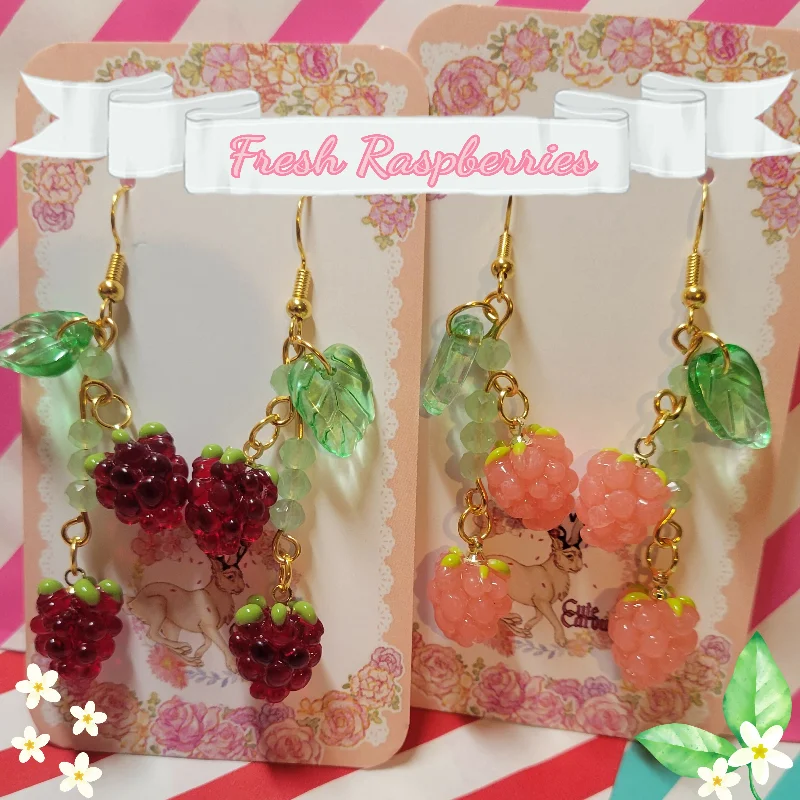 elegant earrings for women -elegant earrings for women -Fresh Raspberry Earrings