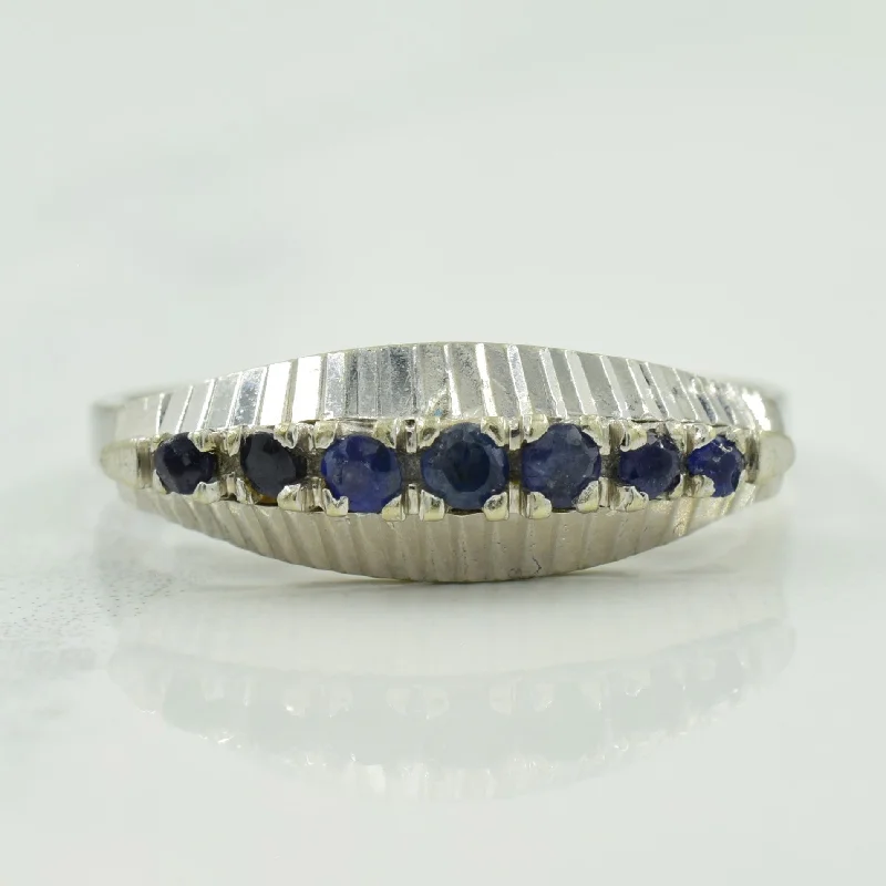 trendy cocktail rings for women -trendy cocktail rings for women -Blue Sapphire Ring | 0.22ctw | SZ 6.25 |