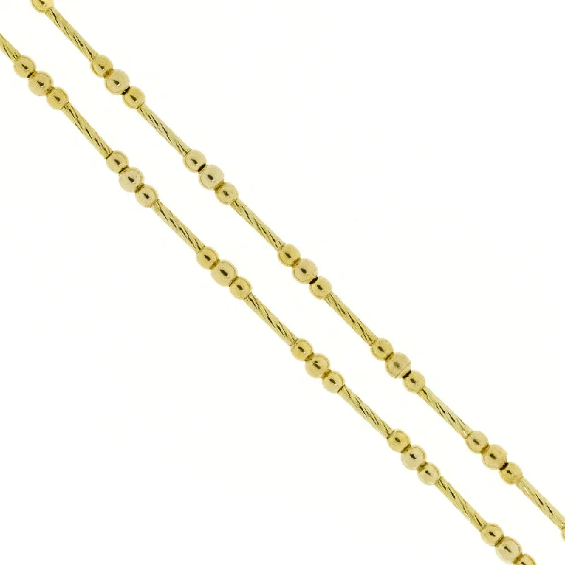 modern necklaces for women -modern necklaces for women -16.5" Bead and Cylinder Link Chain in 14K Yellow Gold 9.1G