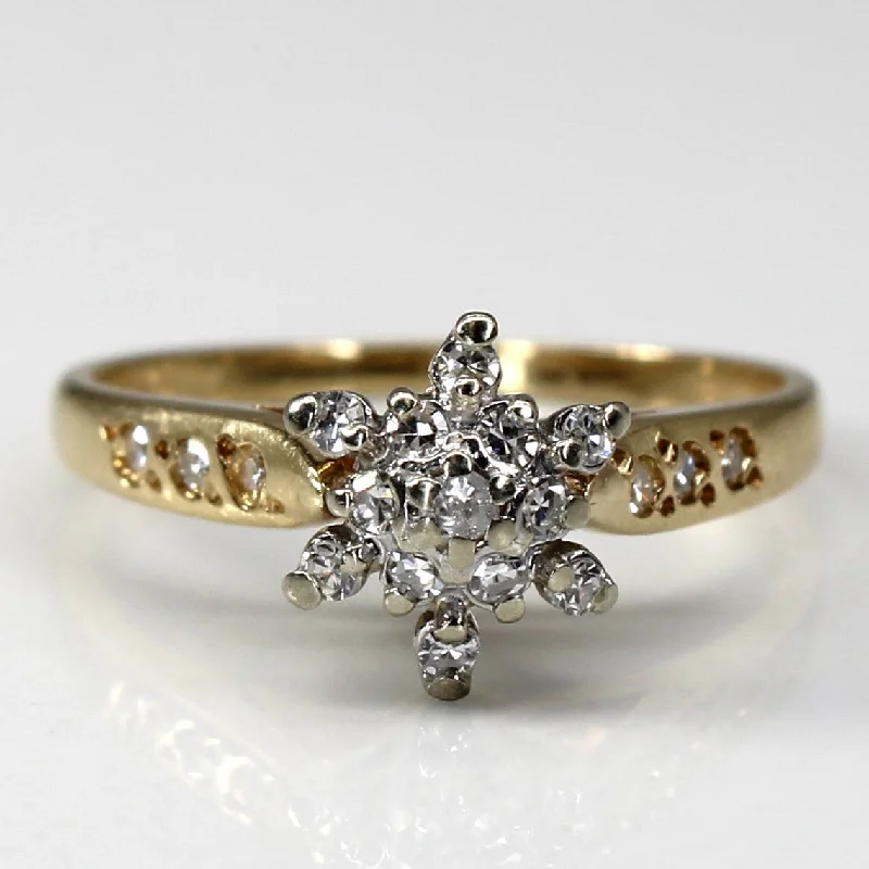 diamond rings for women -diamond rings for women -Cluster Diamond Cocktail Ring | 0.16ctw | SZ 4.75 |