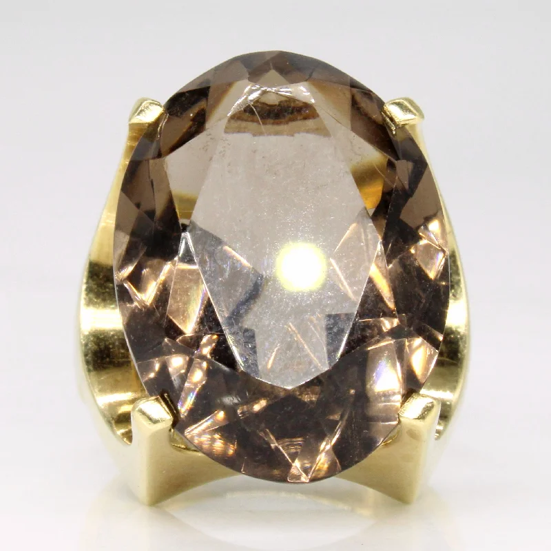 fashion-forward rings for women -fashion-forward rings for women -Smoky Quartz Cocktail Ring | 13.90ct | SZ 6.75 |