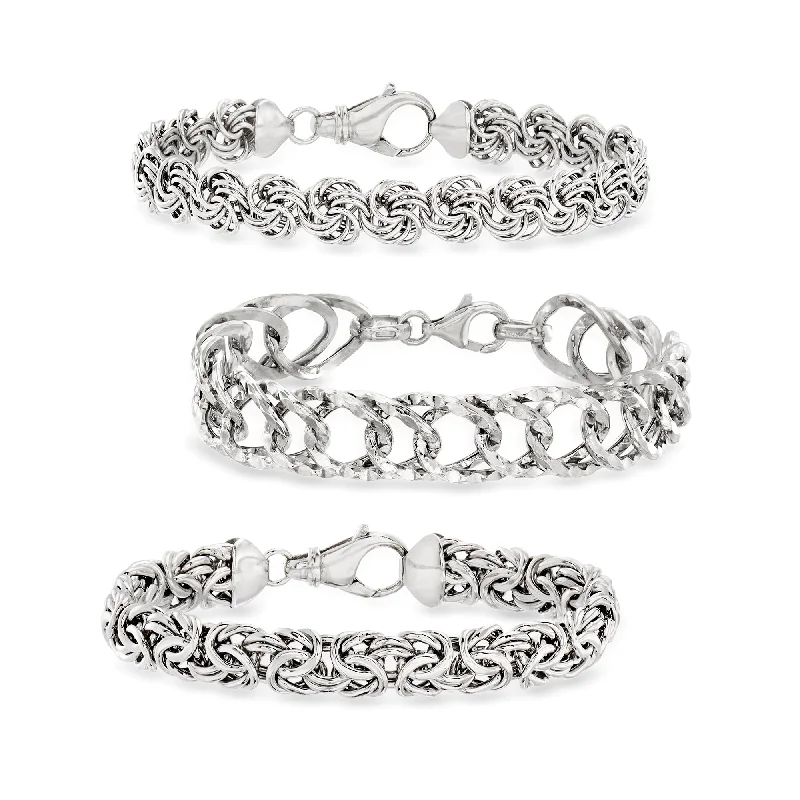 classic bangles for women -classic bangles for women -Ross-Simons Sterling Silver Jewelry Set: 3 Bracelets