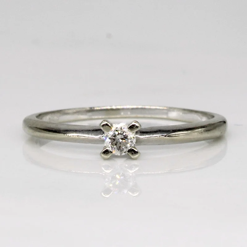 silver stackable rings -silver stackable rings -Diamond Engagement Ring | 0.08ct | SZ 5.75 |