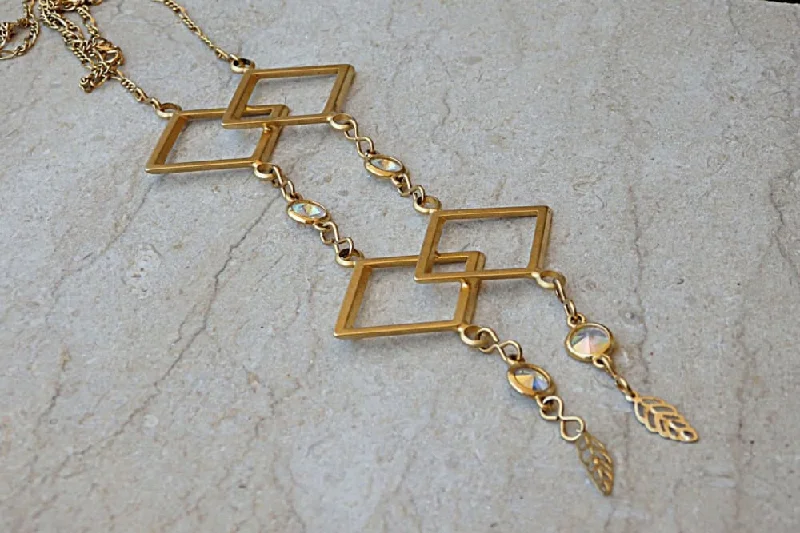 birthday gift necklaces for women -birthday gift necklaces for women -Geometric long necklace