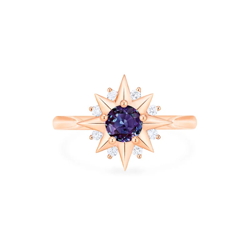 women’s engagement rings -women’s engagement rings -[Astra] Starlight Engagement Ring in Lab Alexandrite