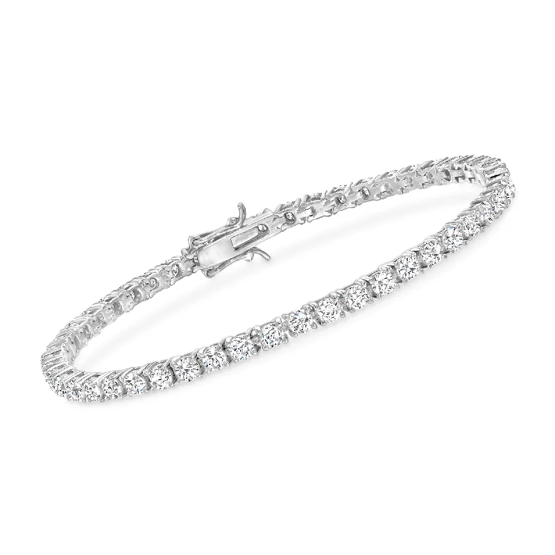 bangle bracelets for women -bangle bracelets for women -Ross-Simons CZ Tennis Bracelet in Sterling Silver