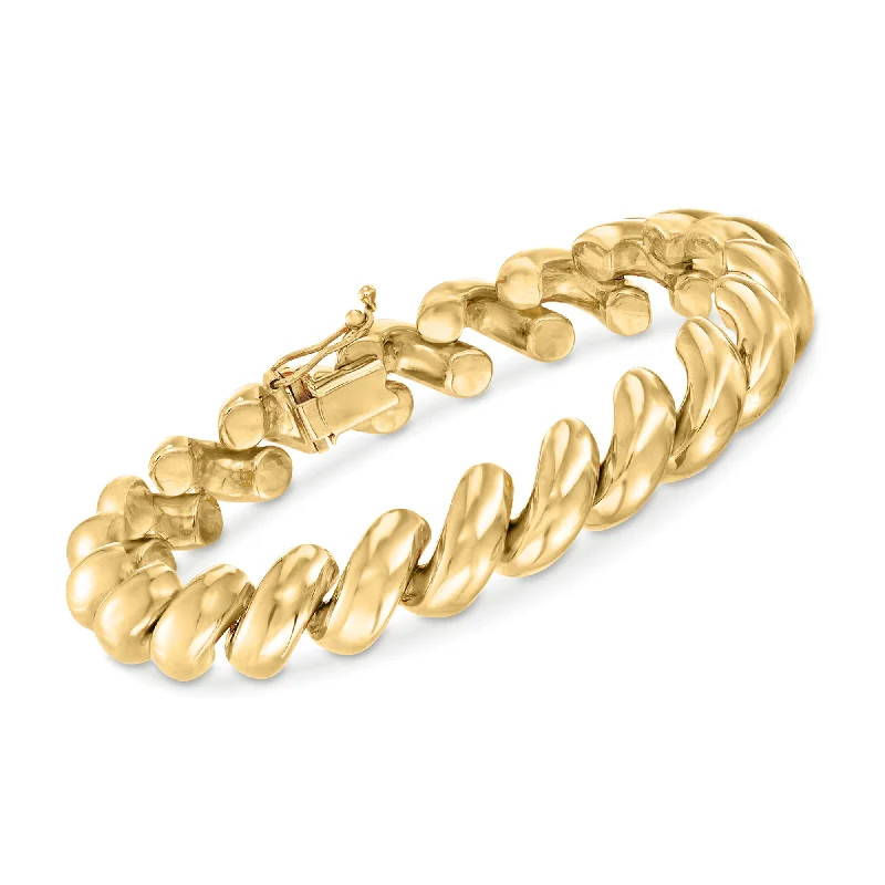 minimalistic bracelets for women -minimalistic bracelets for women -Ross-Simons 14kt Yellow Gold San Marco Bracelet