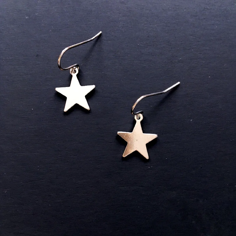 silver stud earrings for women -silver stud earrings for women -STARS PENDANT EARRINGS