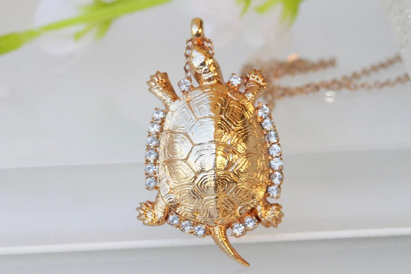 vintage gold necklaces for women -vintage gold necklaces for women -TURTLE NECKLACE