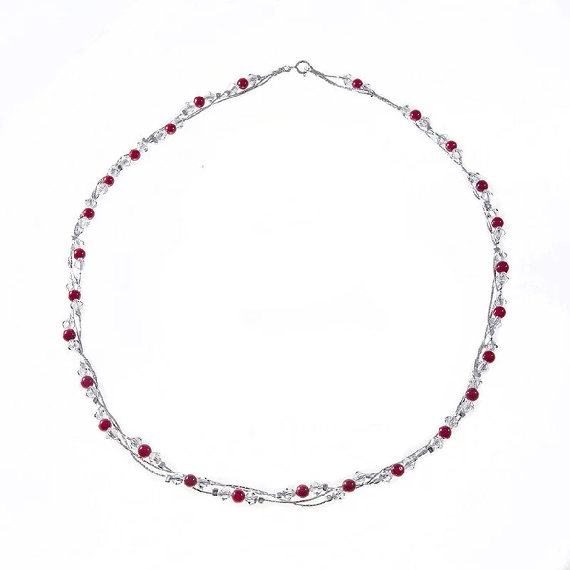 diamond necklaces for women -diamond necklaces for women -Xuxek Necklace - Coral