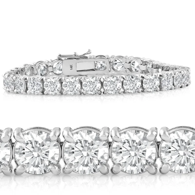 sterling silver bangles -sterling silver bangles -20 Ct Lab Grown Diamond Tennis Bracelet 14k White Gold 7"