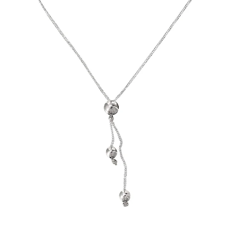 elegant heart-shaped necklaces for women -elegant heart-shaped necklaces for women -Ball Lariat Necklace