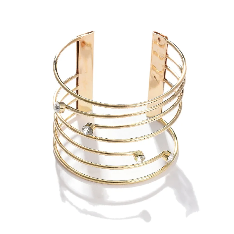 women’s bangles -women’s bangles -Women Gold-toned Cuff Bracelet