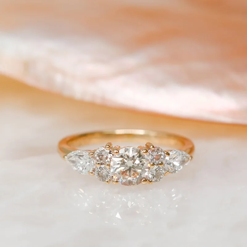 stunning engagement rings for women -stunning engagement rings for women -Luminous Basket Settings Natural Round  Diamond Engagement Ring