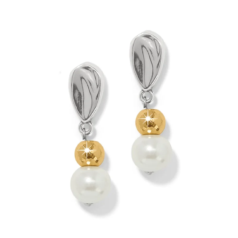 gemstone earrings for women -gemstone earrings for women -Cascade Unity Pearl Post Drop Earrings - JA0033