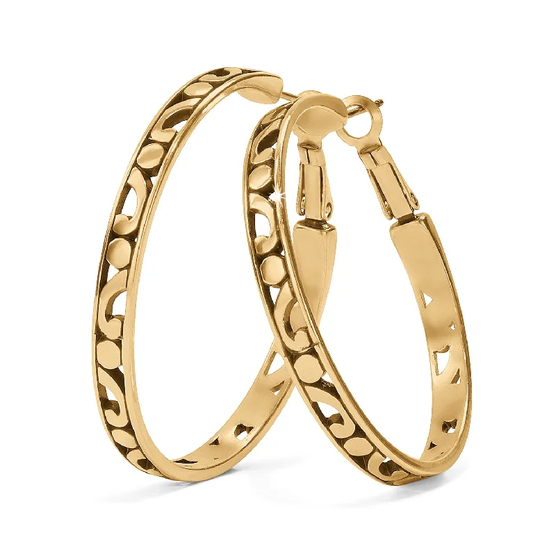 classic gold hoop earrings -classic gold hoop earrings -Contempo Large Hoop Earrings - JA9907