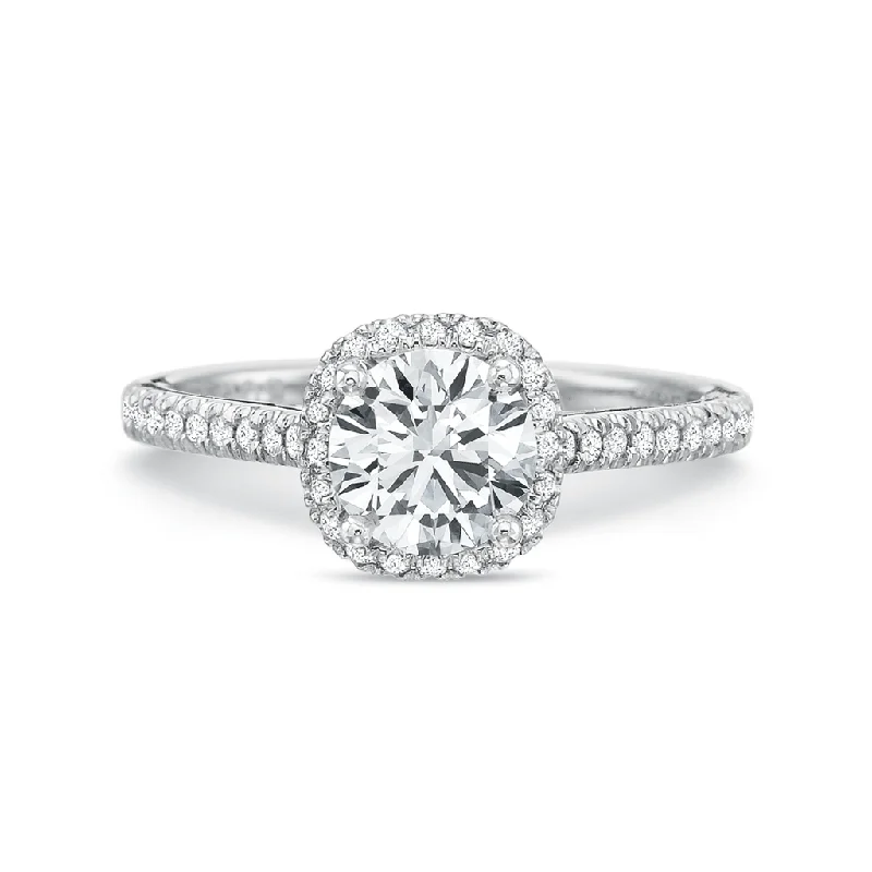 infinity symbol engagement rings -infinity symbol engagement rings -Classic Halo Diamond Engagement Ring with Diamond Band