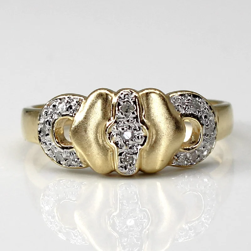 luxury platinum rings -luxury platinum rings -Textured Diamond Ring | 0.09ctw | SZ 5.75 |