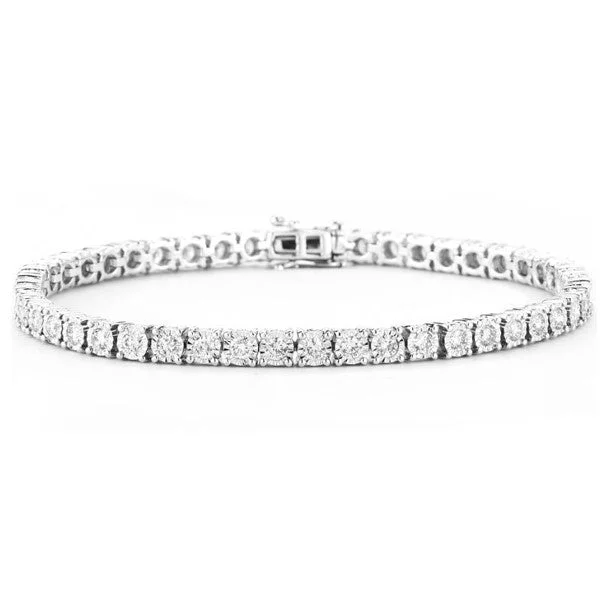 handmade charm bangles -handmade charm bangles -Diana M. 8.00 Carat Diamond Tennis Bracelet