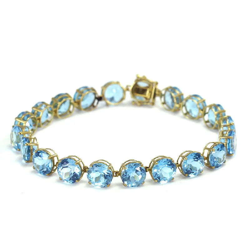 gold cuff bracelets for women -gold cuff bracelets for women -14k yellow gold round blue topaz tennis bracelet