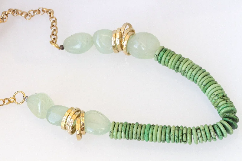 wedding necklaces for women -wedding necklaces for women -GREEN AGATE NECKLACE