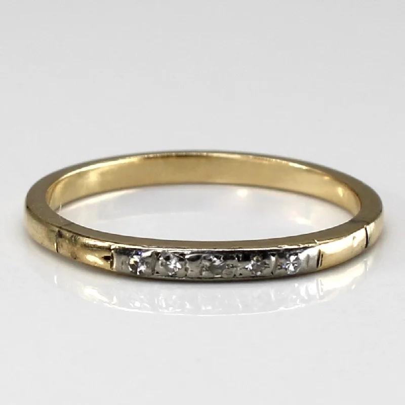 custom rings for women -custom rings for women -Diamond Two Tone Gold Band | 0.03ctw | SZ 6.5 |