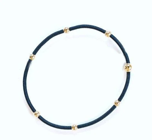 pearl bracelets for women -pearl bracelets for women -Enewton - "e"ssentials Hair Bracelet -  Navy