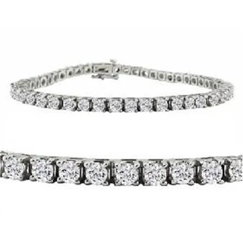 gemstone bracelets for women -gemstone bracelets for women -8 TCW 14k White Gold Round Diamond Tennis Bracelet